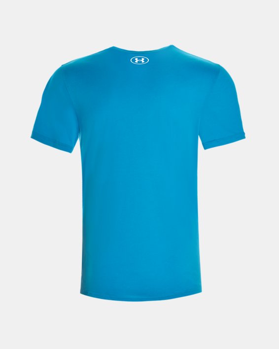 Men's UA Graphic Cotton T-Shirt in Blue image number 4